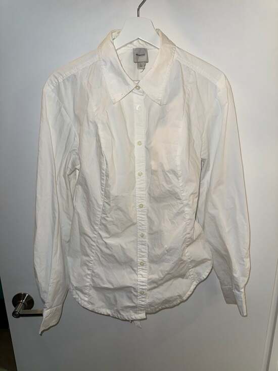 Maeve Tops - Maeve White Button Down Shirt Size L
